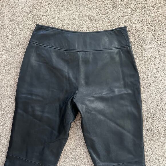 Context Black Leather Pants Flare Leg– Size 6 - Picture 5 of 5